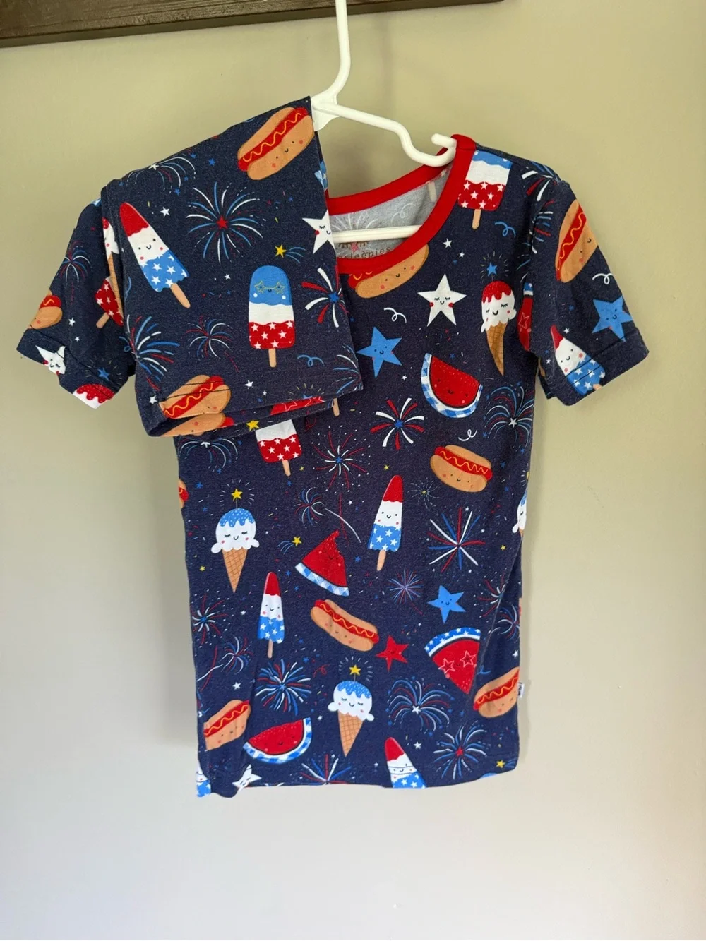 Little Sleepies 4t Short Set Fireworks Print